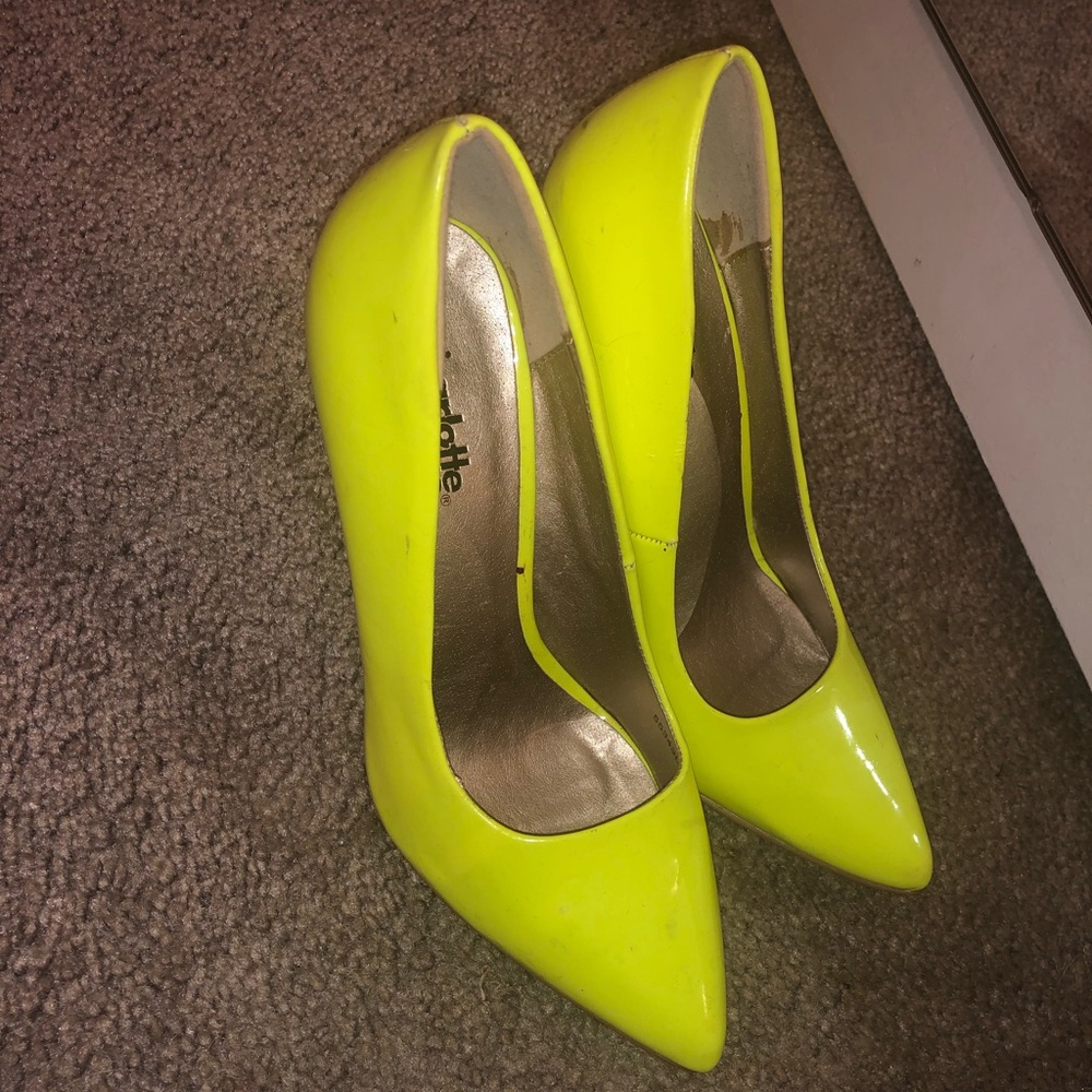 Neon Yellow Pumps